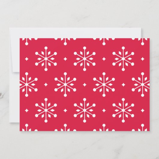 赤いエレガントメリークリスマススクリプトの写真 シーズンカード (裏面)