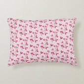 赤いエレガントメ日本のエデの木の種子の水色 アクセントクッション (正面)