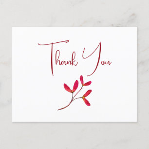 赤いエレガントメ日本のエデの木の種子の水色 ポストカード