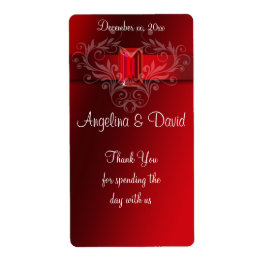 赤いエレガントリボン、ルビー ラベル