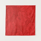 赤いエレガントレース、シームレスなテクスチャ タペストリー (正面(横))