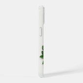 赤いエレガントローズフローラ枠 iPhone 15ケース (右側面)