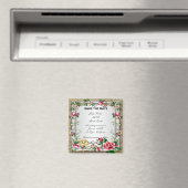 赤いエレガントロ素朴スは日付磁石を保存 マグネット (インサイチュ (食洗機))