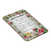 赤いエレガントロ素朴スは日付磁石を保存 マグネット (右側)