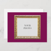 赤いエレガント個人用フォトフレーム ポストカード (正面/裏面)