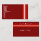 赤いエレガント名刺 名刺 (正面/裏面)