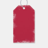 赤いエレガント手書きスクリプト | ベリーのクリスマス ギフトタグ (裏面)