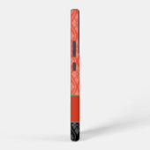 赤いエレガント日本の立和柄 SAMSUNG GALAXYケース (右側面)