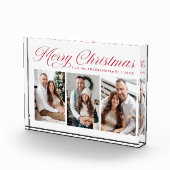 赤いエレガント書道台本メリークリスマス3 フォトブロック (右)