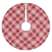 赤いエレガント格子柄のスカート ブラッシュドポリエステルツリースカート (正面)