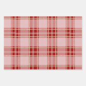 赤いエレガント格子模様 ラッピングペーパーシート (正面)