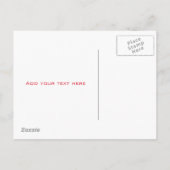 赤いエレガント渦巻き日付葉書を保存 案内ポストカード (裏面)