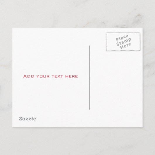 赤いエレガント渦巻き日付葉書を保存 案内ポストカード (裏面)