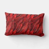 赤いエレガント羽 ランバークッション (裏面)