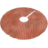 赤いエレガント金ゴールドかわいいキャンディストライプー杖 ブラッシュドポリエステルツリースカート (アングル)