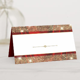 赤いエレガント金ゴールドシーティングテーブル座席表 プレイスカード