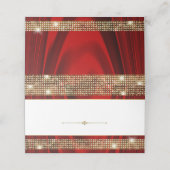 赤いエレガント金ゴールドシーティングテーブル座席表 プレイスカード (外部開封)