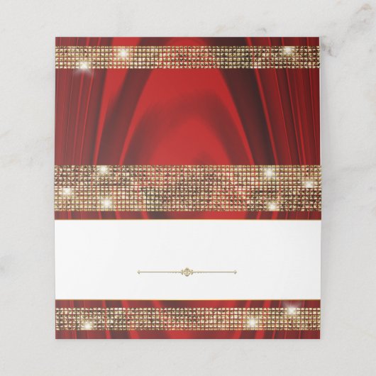 赤いエレガント金ゴールドシーティングテーブル座席表 プレイスカード (外部開封)