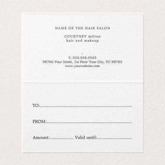 赤いエレガント金ゴールドフェイクハートギフト証明書 (内部フラット)