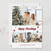 赤いエレガント金ゴールドフォトハッピーペイリデイズカード シーズンカード (正面)