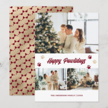 赤いエレガント金ゴールドフォトハッピーペイリデイズカード