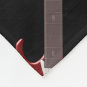 赤いエレキギターのデザイン フリースブランケット (角)