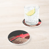 赤いエレキギターの写真-個人化して下さい コースター (側面)