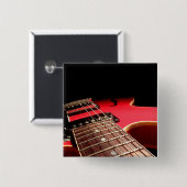 赤いエレキギター 缶バッジ (正面&裏面)