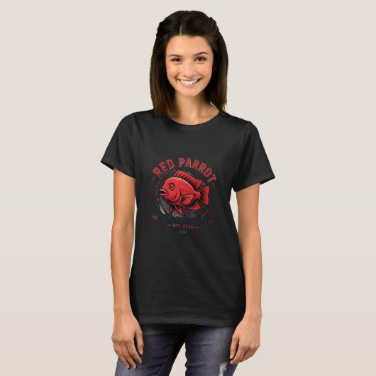 赤いオウムガイTシャツ Tシャツ (正面フル)
