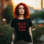 赤いオカルト記号 Tシャツ