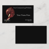 赤いオランダカイウの名刺 名刺 (正面/裏面)