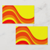 赤いオレンジと黄色の名刺 名刺 (正面/裏面)