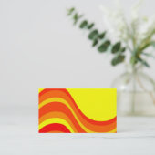 赤いオレンジと黄色の名刺 名刺 (スタンド正面)