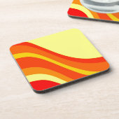 赤いオレンジと黄色 コースター (左側)