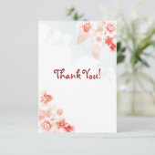 赤いオレンジのハワイのハイビスカスは感謝していしています サンキューカード (スタンド正面)