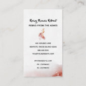 *~*赤いオレンジのバーガンディの羽とフェニックスの炎 名刺 (裏面)