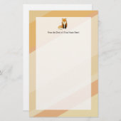 赤いオレンジキツネ 便箋 (正面/裏面)