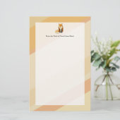 赤いオレンジキツネ 便箋 (スタンド正面)