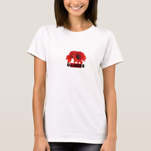 赤いオレンジデイジー Tシャツ (正面)