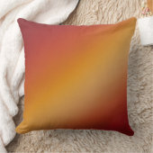 赤いオレンジ色と黄色の対角線のグラデーション クッション (ブランケット)