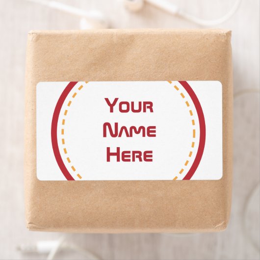 赤いオレンジ色の円 ラベル (インサイチュ)