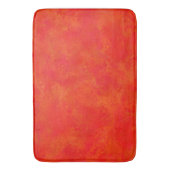 赤いオレンジ色の抽象芸術パターン バスマット (正面縦)