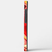 赤いオレンジ色の背景に霧雨が降る赤いトラック Case-Mate iPhoneケース (裏面 / 左)