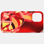 赤いオレンジ色の背景に霧雨が降る赤いトラック Case-Mate iPhoneケース (裏面 (横))