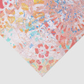 赤いオレンジ青の抽象芸術の花柄のティッシュペーパー 薄葉紙 (詳細)