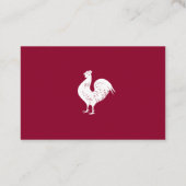 赤いオンドリの養鶏場かレストラン 名刺 (裏面)