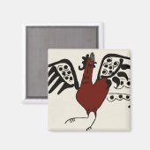 赤いオンドリ磁石 マグネット (正面/裏面)