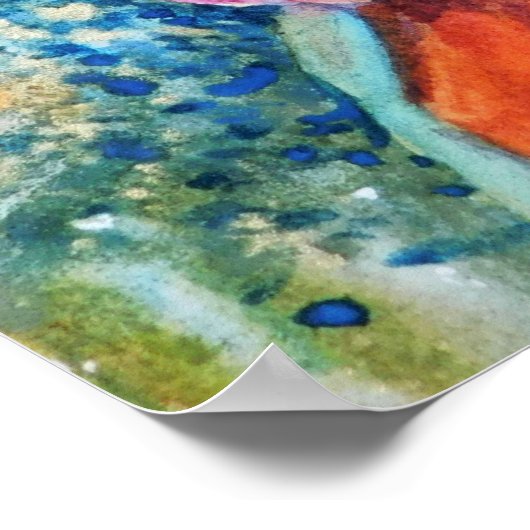 赤いオンドリ色 ポスター (角)