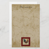 赤いオンドリ 便箋 (正面/裏面)