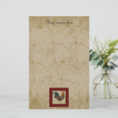 赤いオンドリ 便箋 (スタンド正面)